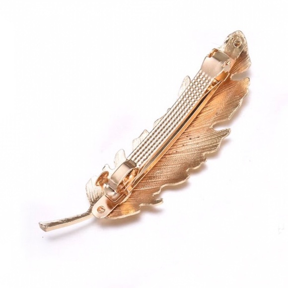 🔵𝟲𝟱%𝗢𝗙𝗙 𝗯𝘂𝗻𝗱𝗹𝗲𝘀 𝟯+🔵NEW Large Textured Feather Bohemian Barrette - Picture 12 of 14